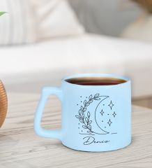 BK Gift Kişiye Özel İsimli Pastel Mavi Middle Kupa Bardak-9, Arkadaşa Hediye, Ev Hediyesi, Doğum Günü Hediyesi, Ofis Hediyesi
