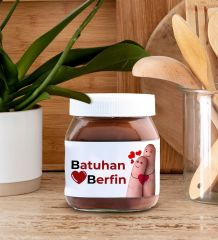 BK Gift Sevgiliye Özel Hediye Seti-7, Sevgililer Günü Hediyesi, Yıl Dönümü Hediyesi, Nutella 400gr., Doğum Günü Hediyesi