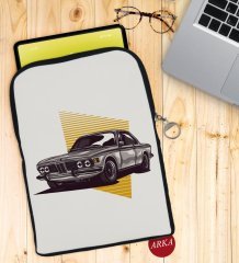 BK Gift Klasik Araç Tasarımlı Taşınabilir Koruyucu Tablet Kılıfı & Organizer Çanta - Siyah-1