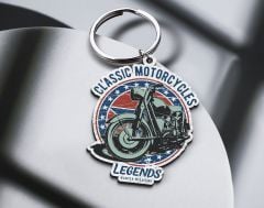 BK Gift Kişiye Özel Motorcu Temalı Ahşap Anahtarlık-18, Arkadaşa Hediye, Sevgiliye Hediye, Motorcuya Hediyeler