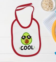 BK Kids Cool Tasarımlı Kırmızı Bebek Body Zıbın ve Mama Önlüğü Hediye Seti-1