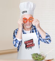 Kişiye Özel Dünyanın En Yakışıklı Babası Erkek Mutfak Önlüğü ve Aşçı Şapkası Seti-1