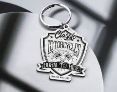 BK Gift Kişiye Özel Motorcu Temalı Ahşap Anahtarlık-17, Arkadaşa Hediye, Sevgiliye Hediye, Motorcuya Hediyeler