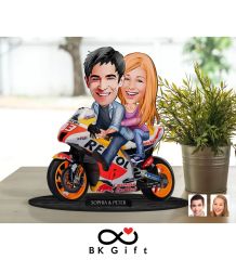 BK Gift Kişiye Özel Sevgililer Karikatürlü Ahşap Biblo, Sevgililer Günü Hediyesi, Doğum Günü Hediyesi, Yıl Dönümü Hediyesi-111