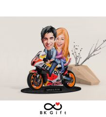 BK Gift Kişiye Özel Sevgililer Karikatürlü Ahşap Biblo, Sevgililer Günü Hediyesi, Doğum Günü Hediyesi, Yıl Dönümü Hediyesi-111