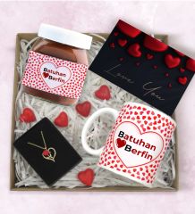 BK Gift Sevgiliye Özel Hediye Seti-5, Sevgililer Günü Hediyesi, Yıl Dönümü Hediyesi, Nutella 400gr., Doğum Günü Hediyesi