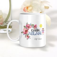 Kişiye Özel Canım Ablam Beyaz Kupa Bardak - 001