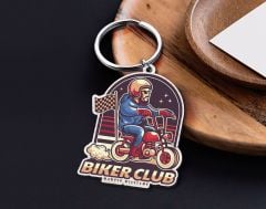 BK Gift Kişiye Özel Motorcu Temalı Ahşap Anahtarlık-16, Arkadaşa Hediye, Sevgiliye Hediye, Motorcuya Hediyeler