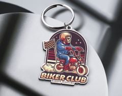 BK Gift Kişiye Özel Motorcu Temalı Ahşap Anahtarlık-16, Arkadaşa Hediye, Sevgiliye Hediye, Motorcuya Hediyeler