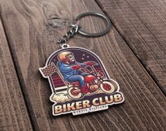 BK Gift Kişiye Özel Motorcu Temalı Ahşap Anahtarlık-16, Arkadaşa Hediye, Sevgiliye Hediye, Motorcuya Hediyeler
