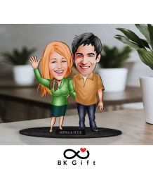 BK Gift Kişiye Özel Sevgililer Karikatürlü Ahşap Biblo, Sevgililer Günü Hediyesi, Doğum Günü Hediyesi, Yıl Dönümü Hediyesi-110