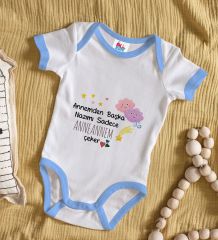 BK Kids Anneannem Tasarımlı Mavi Bebek Body Zıbın-1