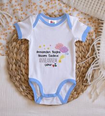 BK Kids Anneannem Tasarımlı Mavi Bebek Body Zıbın-1