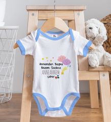 BK Kids Anneannem Tasarımlı Mavi Bebek Body Zıbın-1