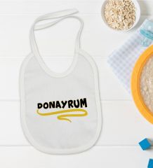 BK Kids Donayrum Tasarımlı Beyaz Bebek Mama Önlüğü-1