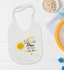 BK Kids Kişiye Özel Sıkıntı Yok Dayım Halleder Tasarımlı Bebek Mama Önlüğü - Model 1