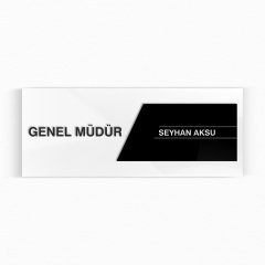 Kişiye Özel Genel Müdür Duvar & Kapı İsimliği (Model 1-1)