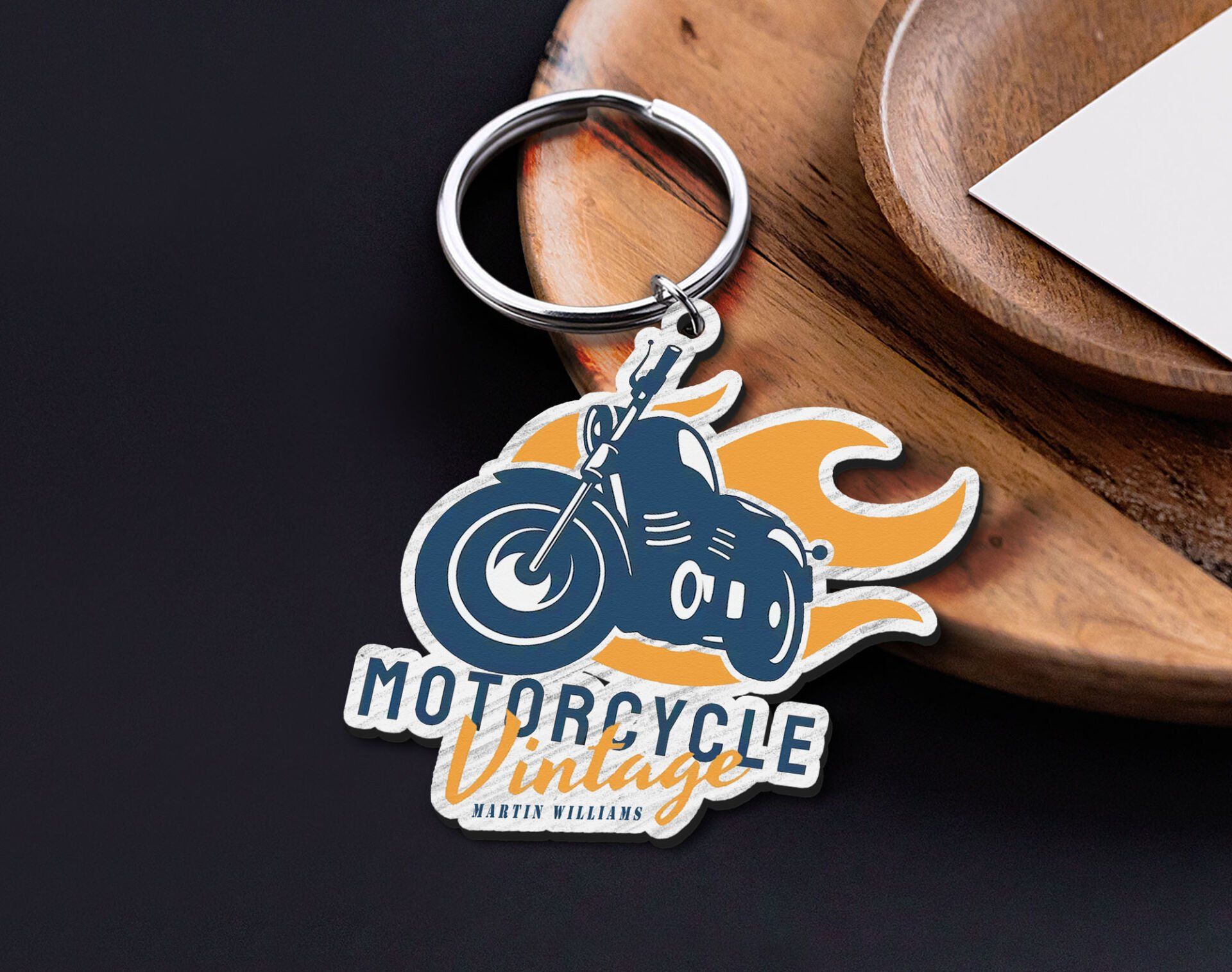 BK Gift Kişiye Özel Motorcu Temalı Ahşap Anahtarlık-15, Arkadaşa Hediye, Sevgiliye Hediye, Motorcuya Hediyeler