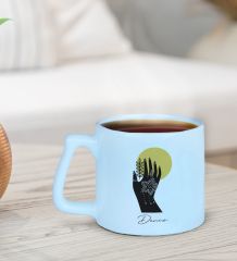 BK Gift Kişiye Özel İsimli Pastel Mavi Middle Kupa Bardak-5, Arkadaşa Hediye, Ev Hediyesi, Doğum Günü Hediyesi, Ofis Hediyesi