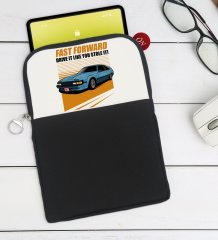 BK Gift Fast Forward Tasarımlı Taşınabilir Koruyucu Tablet Kılıfı & Organizer Çanta - Siyah-1