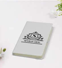 Kişiye Özel İsimli 9x14cm Beyaz Defter - Model 12