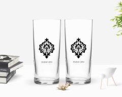 Kişiye Özel Renkli Baskılı İsimli Tasarımlı İkili Rakı Bardağı Seti-123