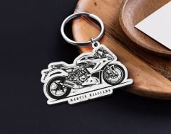 BK Gift Kişiye Özel Motorcu Temalı Ahşap Anahtarlık-13, Arkadaşa Hediye, Sevgiliye Hediye, Motorcuya Hediyeler
