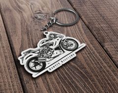 BK Gift Kişiye Özel Motorcu Temalı Ahşap Anahtarlık-13, Arkadaşa Hediye, Sevgiliye Hediye, Motorcuya Hediyeler