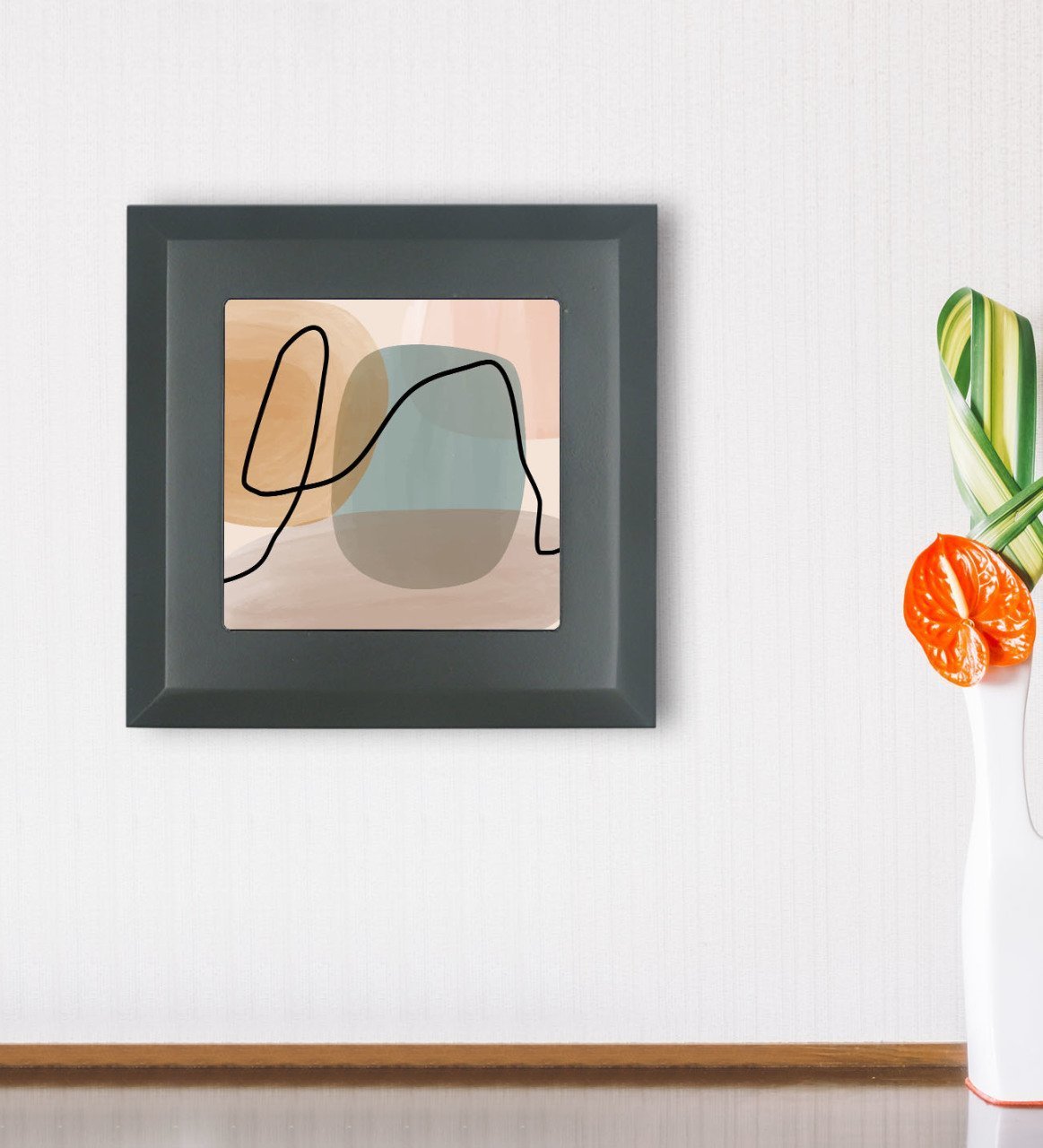BK Gift Modern Art Tasarımlı Ahşap Çerçeveli Taş Duvar Dekoru-2