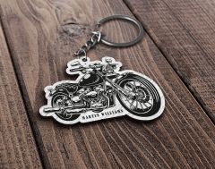 BK Gift Kişiye Özel Motorcu Temalı Ahşap Anahtarlık-12, Arkadaşa Hediye, Sevgiliye Hediye, Motorcuya Hediyeler