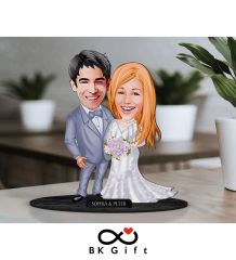 BK Gift Kişiye Özel Sevgililer Karikatürlü Ahşap Biblo, Sevgililer Günü Hediyesi, Doğum Günü Hediyesi, Yıl Dönümü Hediyesi-104