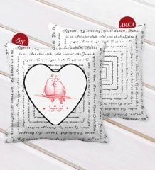 Kişiye Özel Sevgililer Günü 100 Dilde Seni Seviyorum Desenli Dekoratif Kırlent Yastık-37