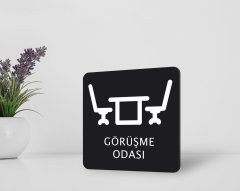 BK Home Görüşme Odası Kapı Yönlendirme Levhası