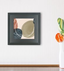 BK Gift Modern Art Tasarımlı Ahşap Çerçeveli Taş Duvar Dekoru-1