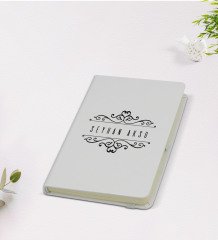 Kişiye Özel İsimli 9x14cm Beyaz Defter - Model 9