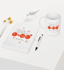 Kişiye Özel Fizik Öğretmeni Temalı Beyaz Defter Kalem Kupa Seti - 2