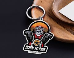 BK Gift Kişiye Özel Motorcu Temalı Ahşap Anahtarlık-9, Arkadaşa Hediye, Sevgiliye Hediye, Motorcuya Hediyeler