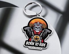 BK Gift Kişiye Özel Motorcu Temalı Ahşap Anahtarlık-9, Arkadaşa Hediye, Sevgiliye Hediye, Motorcuya Hediyeler