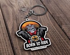 BK Gift Kişiye Özel Motorcu Temalı Ahşap Anahtarlık-9, Arkadaşa Hediye, Sevgiliye Hediye, Motorcuya Hediyeler