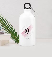 Kişiye Özel D Baş Harf ve İsimli Metal Suluk (500 ml.) Model 4