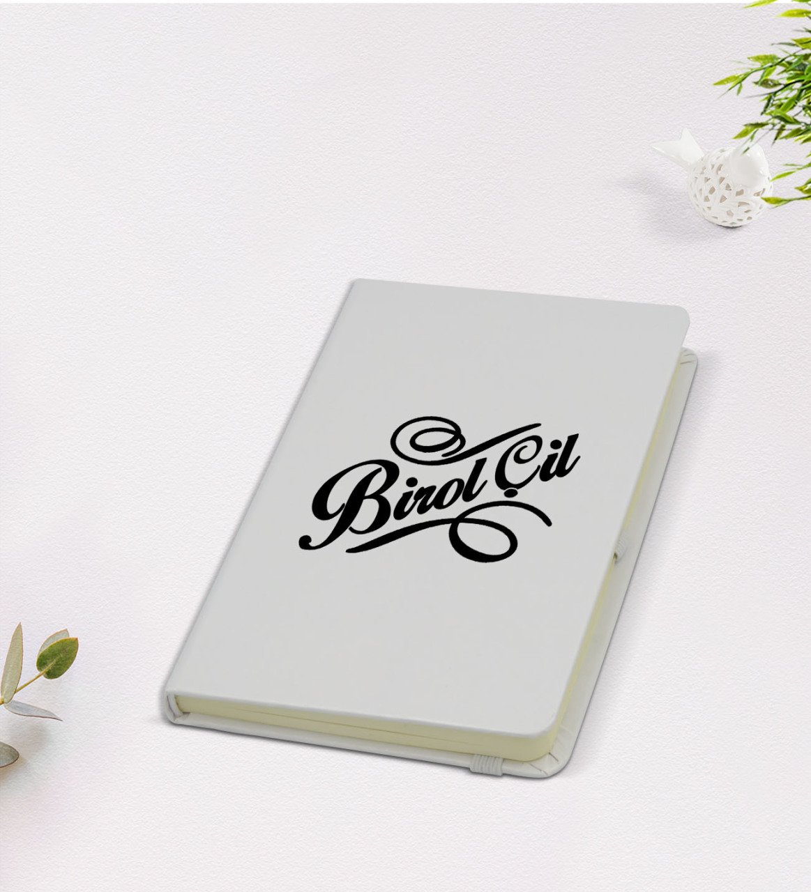 Kişiye Özel İsimli 9x14cm Beyaz Defter - Model 5