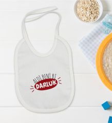 BK Kids Darluk Tasarımlı Beyaz Bebek Mama Önlüğü-1