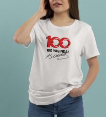 BK Gift 29 Ekim Tasarımlı Kadın Beyaz T-shirt-6, Arkadaşa Hediye, 29 Ekim Hediyesi Hediyesi, Trend Tişört, 100.Yıl Hediyesi