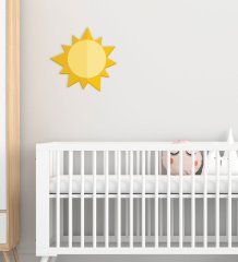 BK Gift Güneş Tasarımlı Çocuk Odası Ahşap Duvar Süsü-1