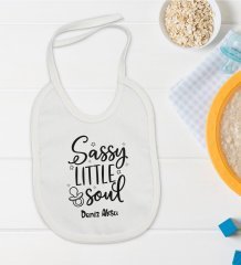 BK Kids Kişiye Özel Sassy Little Soul Tasarımlı Bebek Mama Önlüğü - Model 1