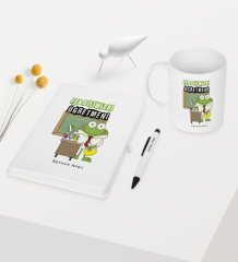 Kişiye Özel Fen Bilimleri Öğretmeni Temalı Beyaz Defter Kalem Kupa Seti - 2