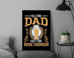 BK Gift  Beer Tasarımlı Kanvas Tablo-18 30x50cm Ev Dekorasyonu, Ev Hediyesi