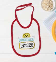 BK Kids Bırkalama Kızanı Tasarımlı Kırmızı Bebek Body Zıbın ve Mama Önlüğü Hediye Seti-1