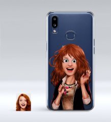 Kişiye Özel Kadın Animasyon Karikatürlü Samsung Galaxy A10s İnce Şeffaf Silikon Telefon Kapağı-8