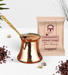 Kişiye Özel İkili İsimli Türk Kahvesi Fincanı Bakır Cezve ve Türk Kahvesi Seti-1